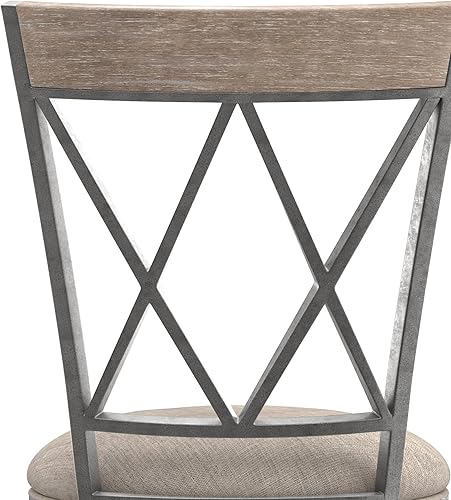 Miniatura 10 de Hillsdale Stewart Taburete giratorio para interiores y exteriores, peltre envejecido