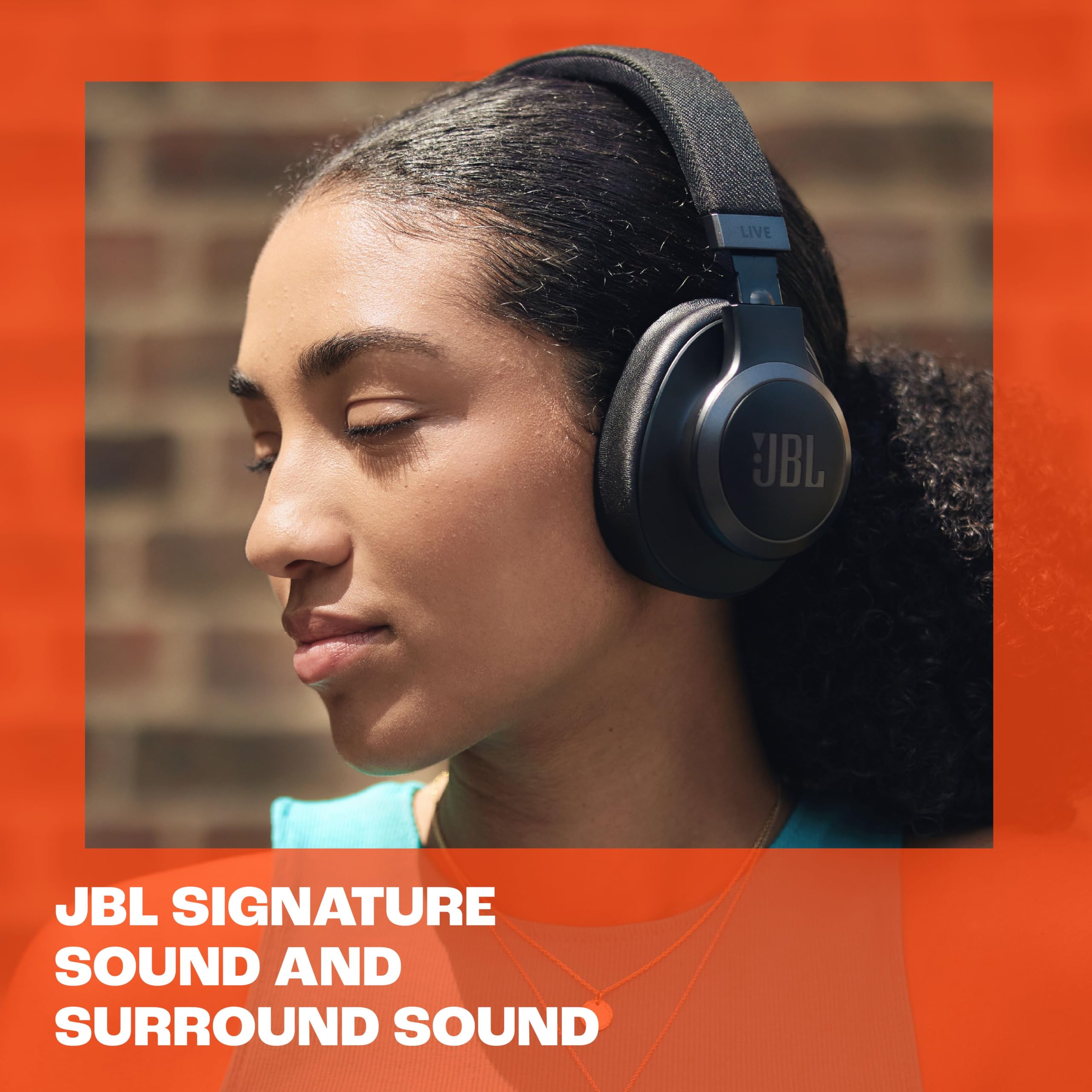 JBL Live 770 NC Cuffie Over-Ear Bluetooth Wireless, con Cancellazione Adattiva del Rumore, SmartAmbient, Personi-Fi 2.0, JBL Surround, Connessione Multipoint, fino a 65 Ore di Autonomia, Beige