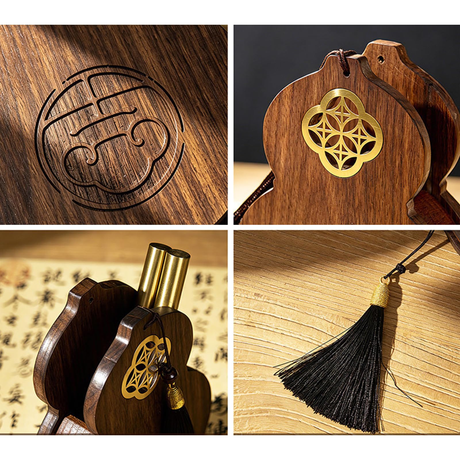 Stifthalter Set aus Holz mit Lesezeichen und Stift, B