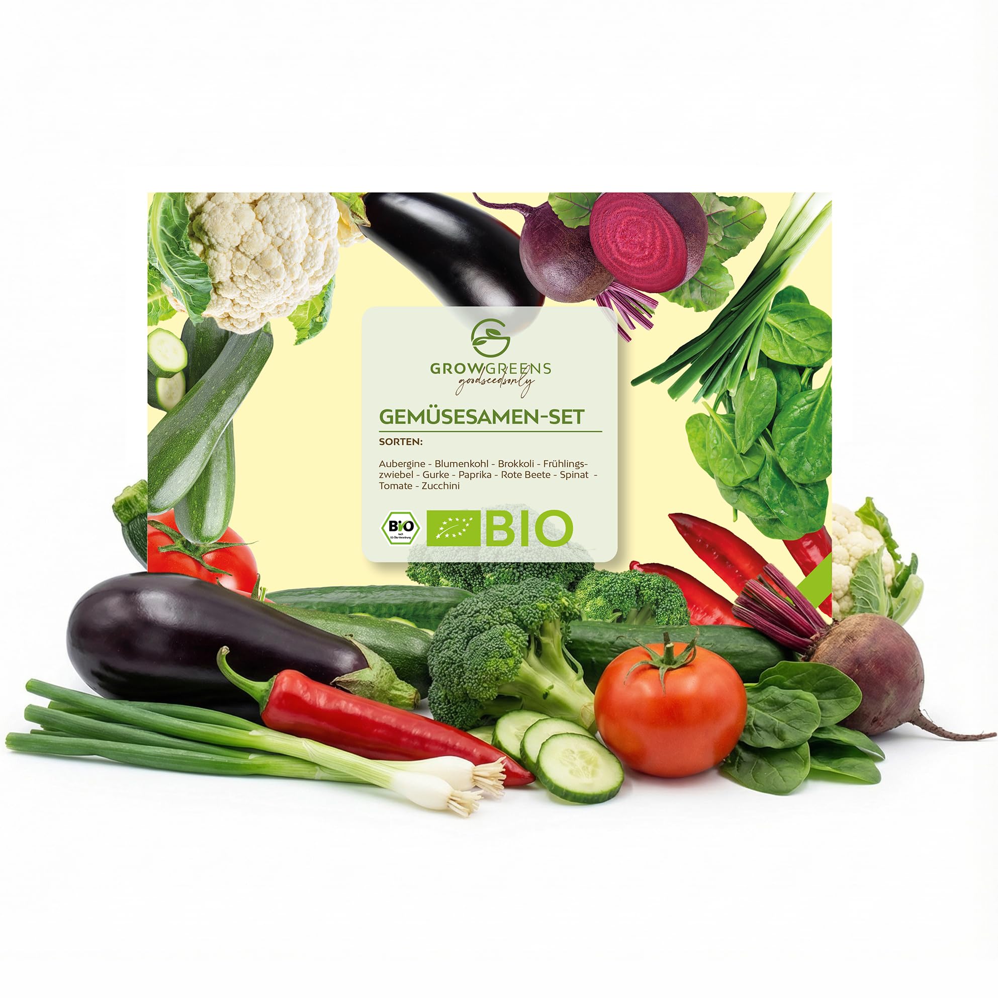 BIO Kit de graines potager avec 10 variétés de légumes