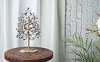 Vista 182 de Rose Quartz Gemstone Tree of LifeNatural Reiki Crystals Gemstone Chakra Tree for Positive Energy, Geode Agate Slice Base, Feng Shui Decor, Good