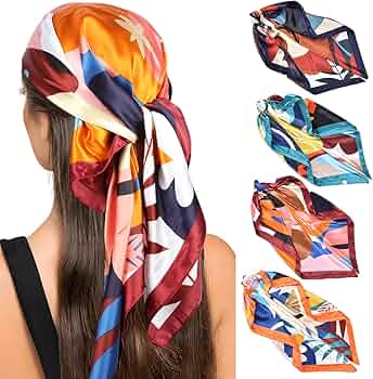 Sciarpa In Seta Pura 55x55 Cm - Foulard Leggero Unisex, Per Capelli, Collo O Decorazione, Regalo Elegante - Foto 7