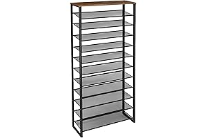 12-Tier Shoe Rack, Large Capacity Shoe Storage Organizer, Holds 35-45 Pairs of...