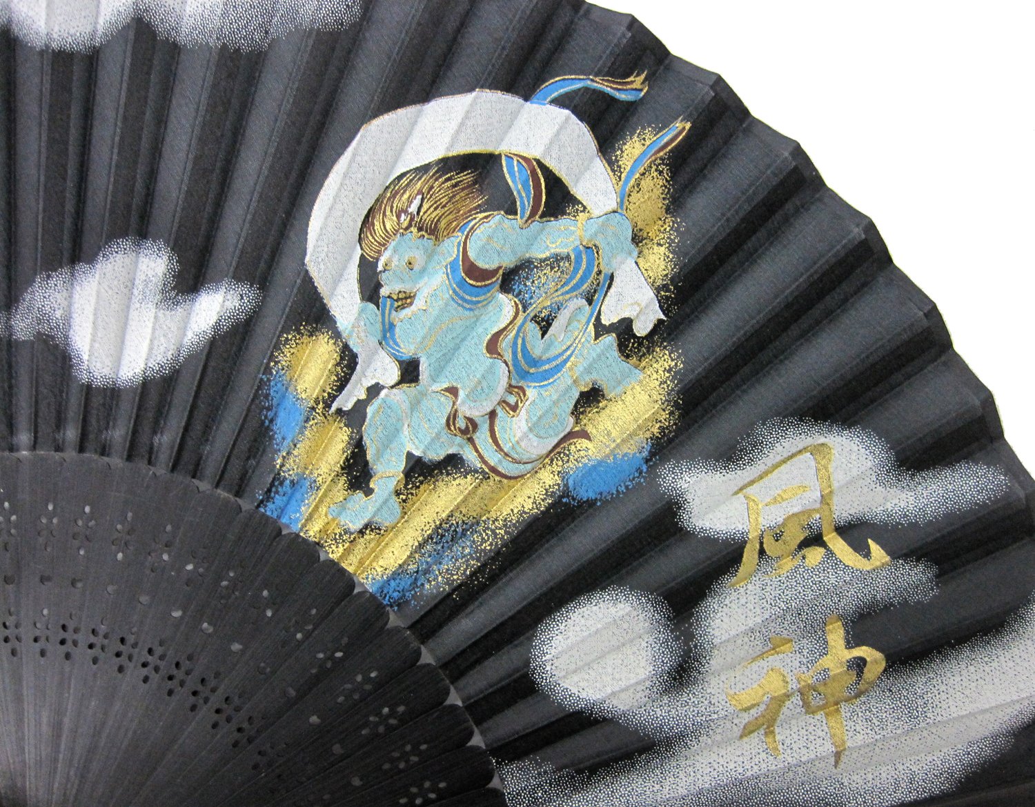 Amazon.co.jp: シルク扇子 風神 雷神 504-722 : ファッション