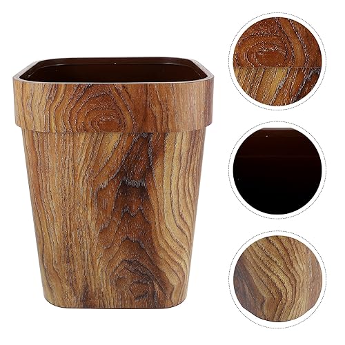 Miniatura 3 de Cabilock Cesta de basura de escritorio, papelera de madera, papelera de 13 galones, papelera de 13 galones, cubo de basura de madera, cubo de basura