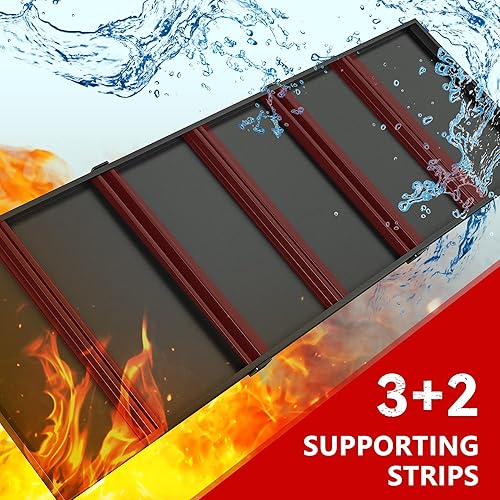 Miniatura 4 de REIBII Estantería de garaje de 60 pulgadas de ancho, estantes de almacenamiento de 3000 libras, estantería de 5 niveles, estantes de almacenamiento