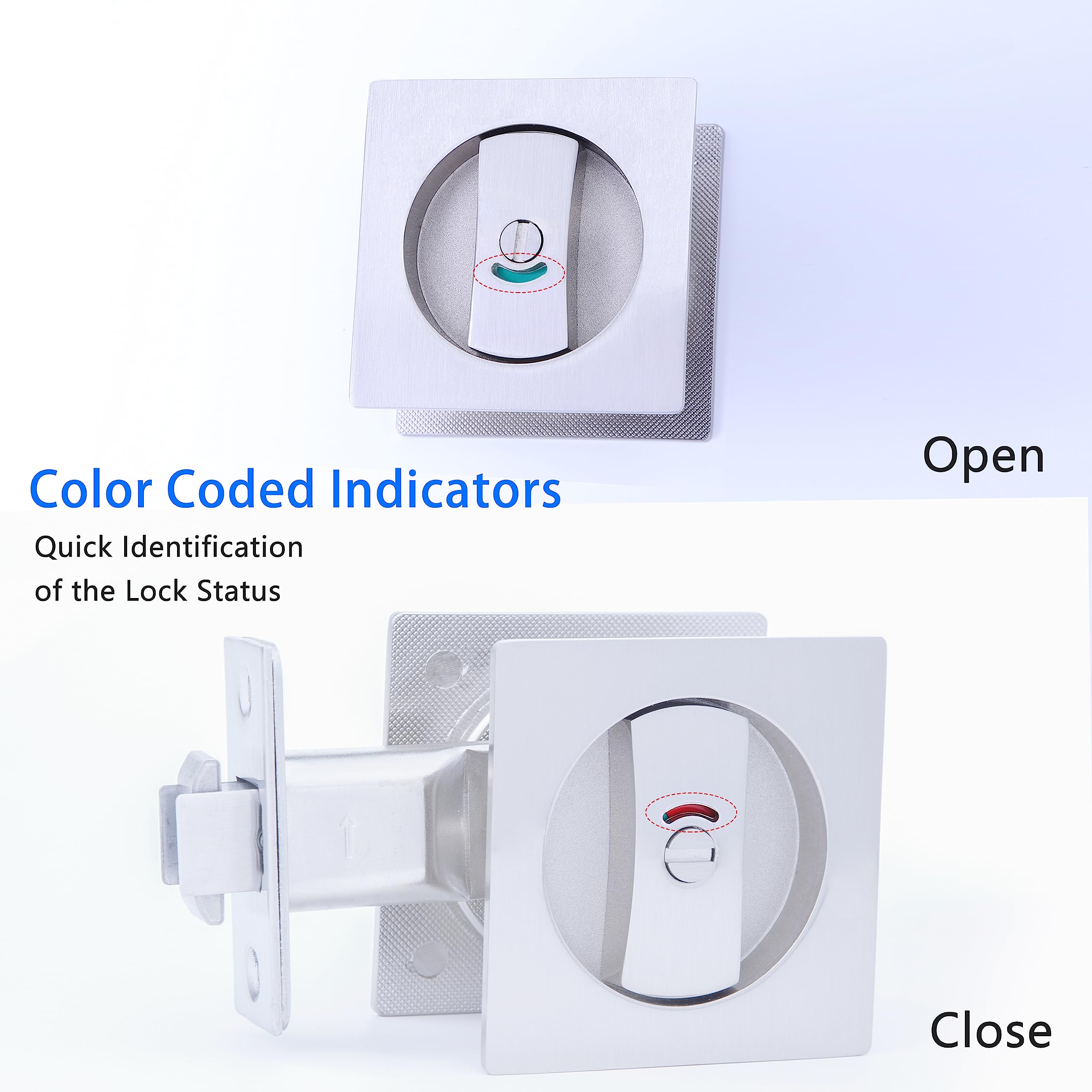 Pocket Door Hardware Dontay Pocket Door Lock - Color Coded Privacy Lock ...