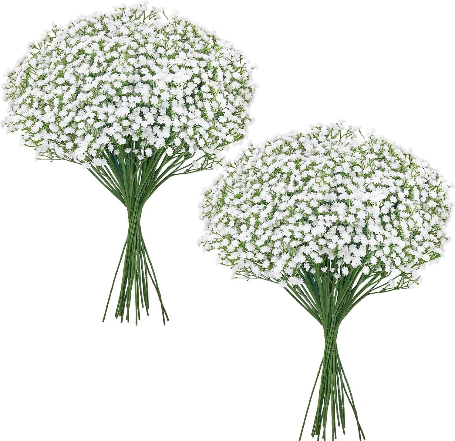 Babys Breath Artificial Flowers - 20PCS Real Touch White Gypsophila Bouquets for Floral Decoration, Wedding, Home, Party, and Garden
