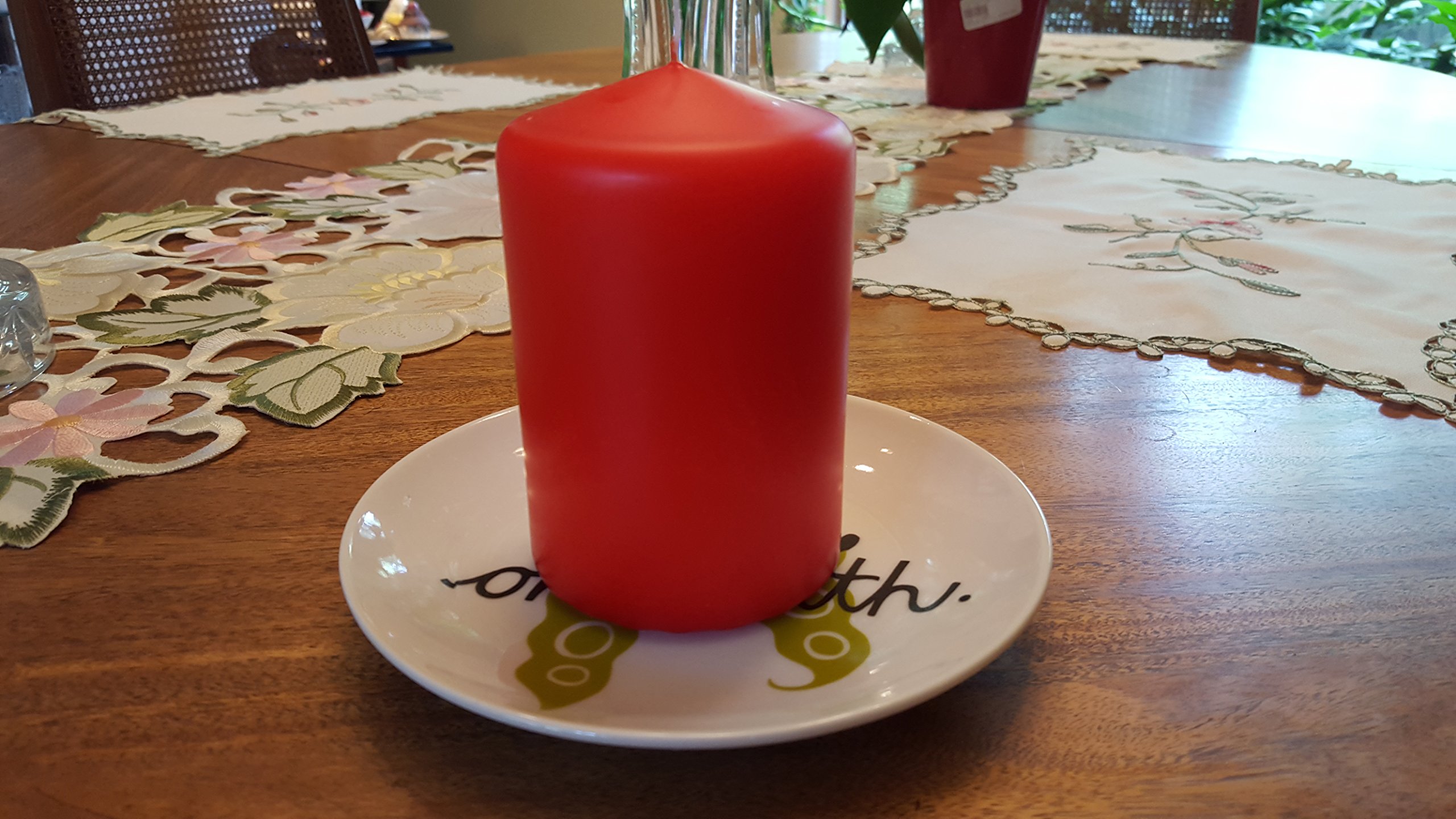 Orange Pillar Candle 3" x 4" (2 Pack)