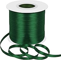 Vista 81 de Cinta de satén rosa polvoriento de doble cara, 3/8 pulgadas x 50 yardas, cintas de poliéster rosa polvoriento para envolver regalos, cinta de tela