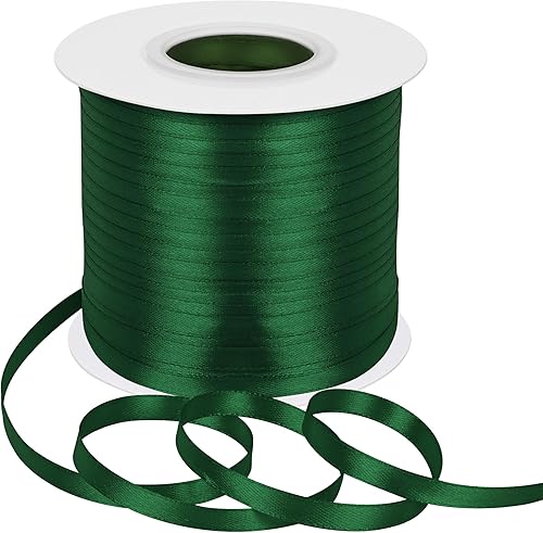 Miniatura 81 de Cinta de satén rosa polvoriento de doble cara, 3/8 pulgadas x 50 yardas, cintas de poliéster rosa polvoriento para envolver regalos, cinta de tela