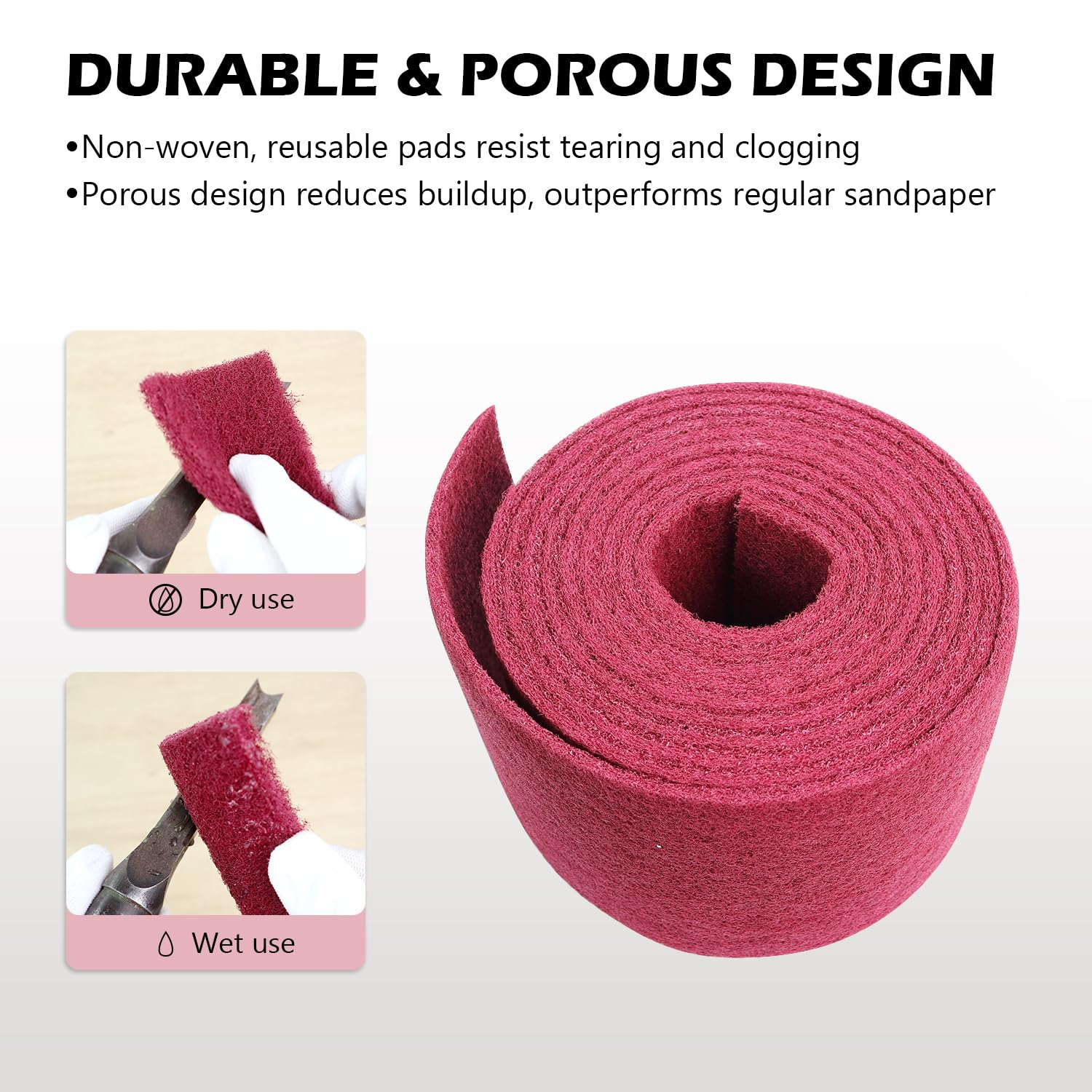 Maroon Scuff Pad Roll - Cut to Size! -4