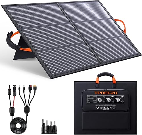 Panel solar portátil de 110 W, ETFE IP68, impermeable, 20 V, cargador de panel solar, 25% de alta eficiencia para acampar al aire libre, portátiles,