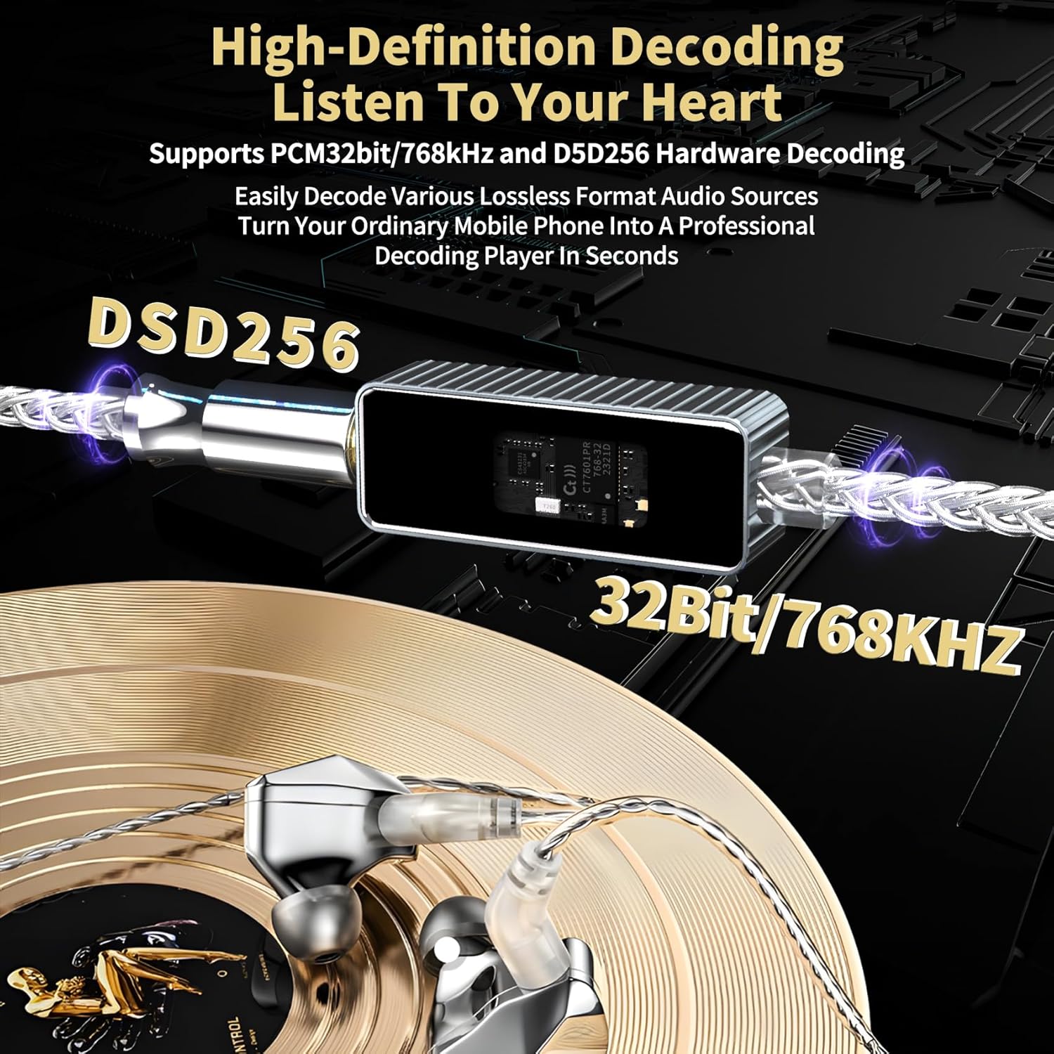 High-Definition Decoding supporting PCM 32bit/768KHz and DSD256