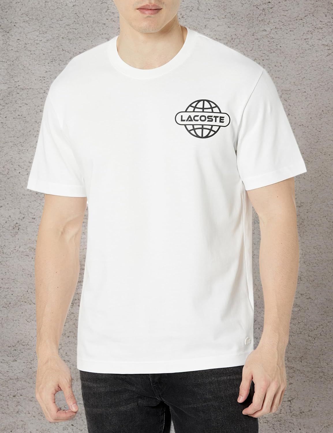 Lacoste Men's Printed Heavy Cotton Jersey T-Shirt, White, X-Large - Image 3