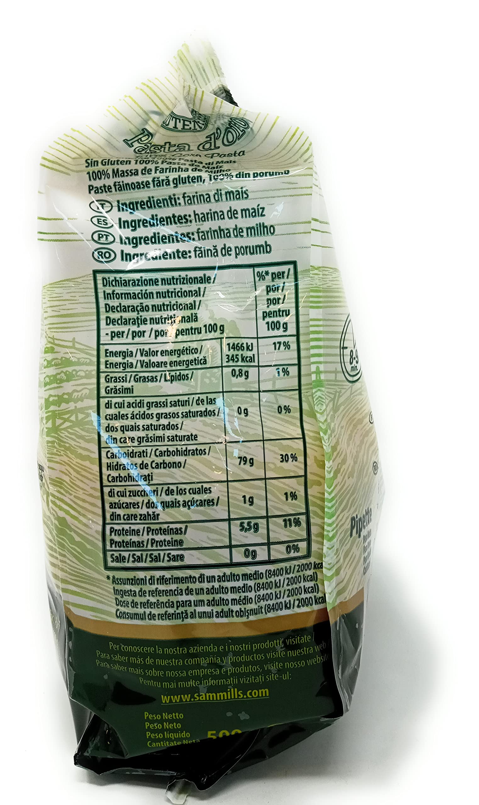 Sam Mills Pipette Pasta Sin Gluten 500g