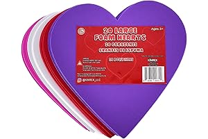 KINREX Valentine's Day Foam Hearts: Perfect for Valentine's Day Crafts for Kids