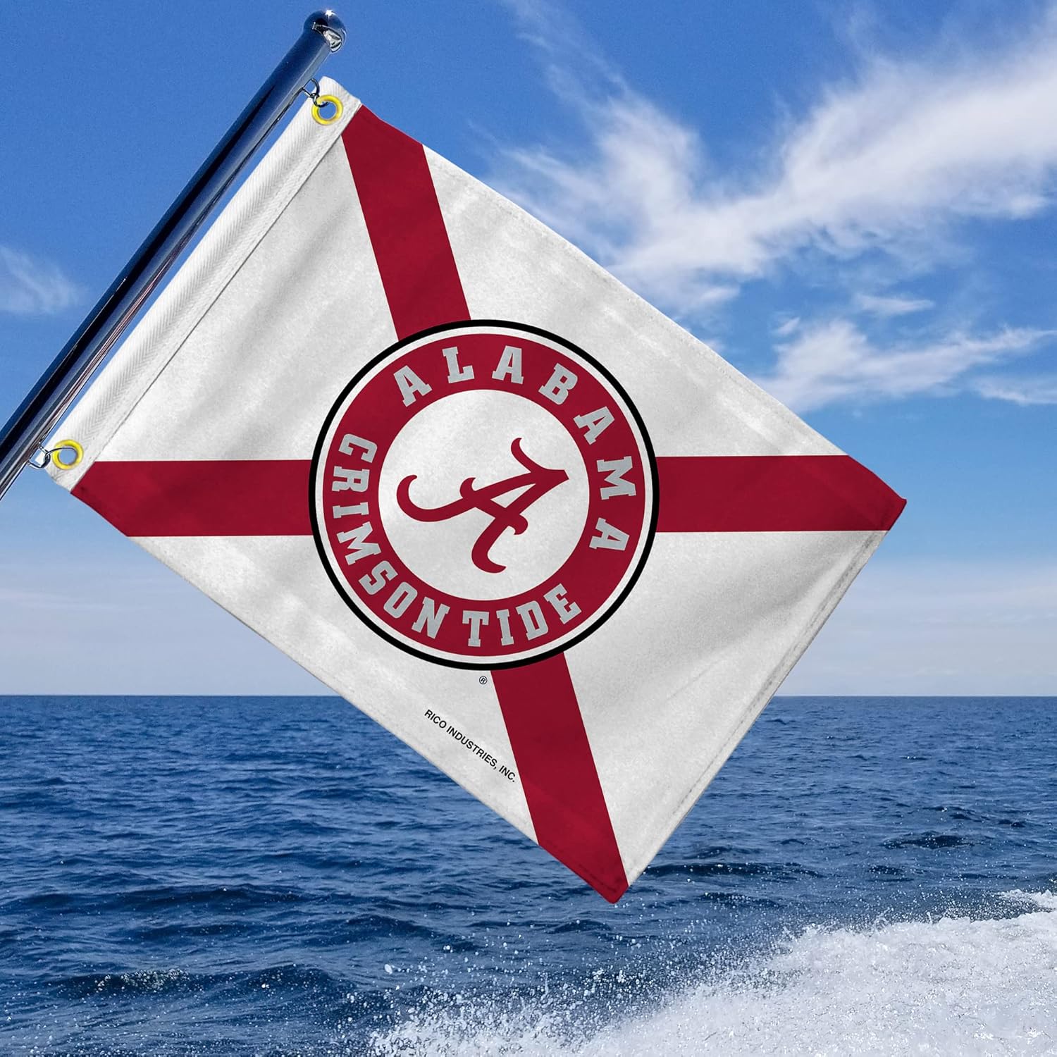 Alabama Crimson Tide Flag - Boat Flag - Golf Cart Flag - 12" x 18" - State Flag