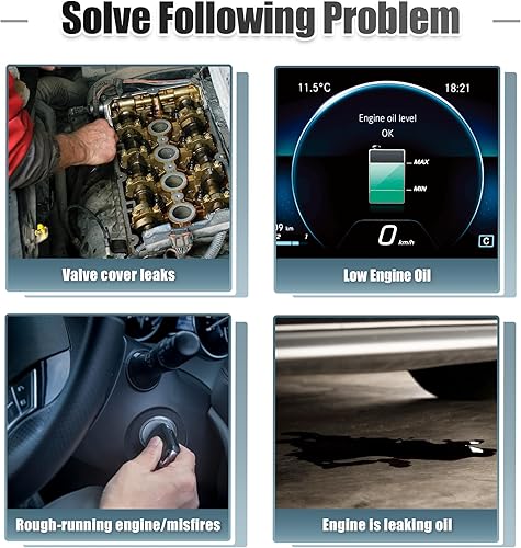 Miniatura 7 de X AUTOHAUX Juntas de tapa de válvula de motor para Chevrolet Aveo 2006-2012 para Chevrolet Cruze 2009-2010