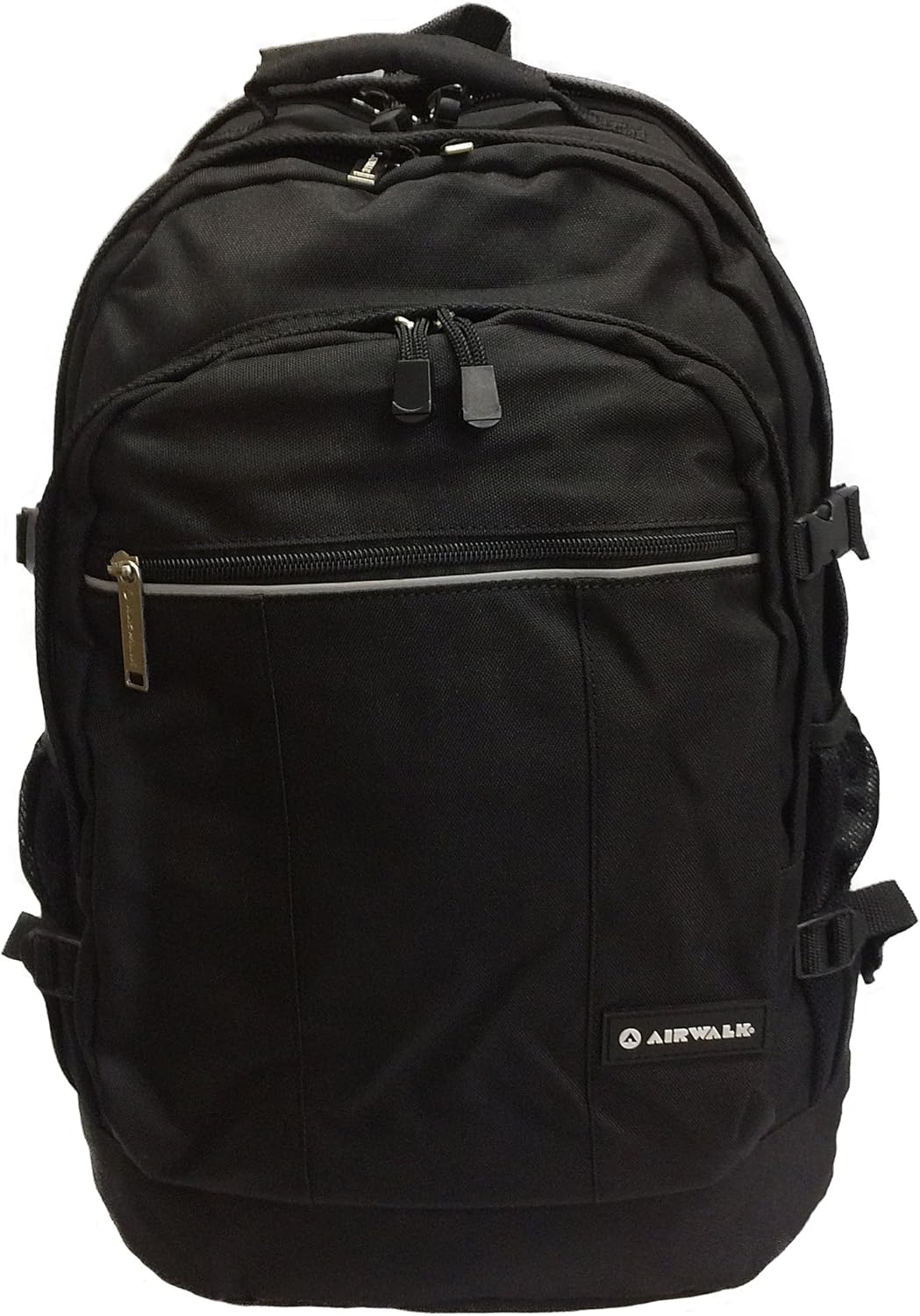 [エアウォーク] 通学用 リュック デイパック 黒 多機能 PC対応 2ルーム仕様 大容量 容量UP A1553010