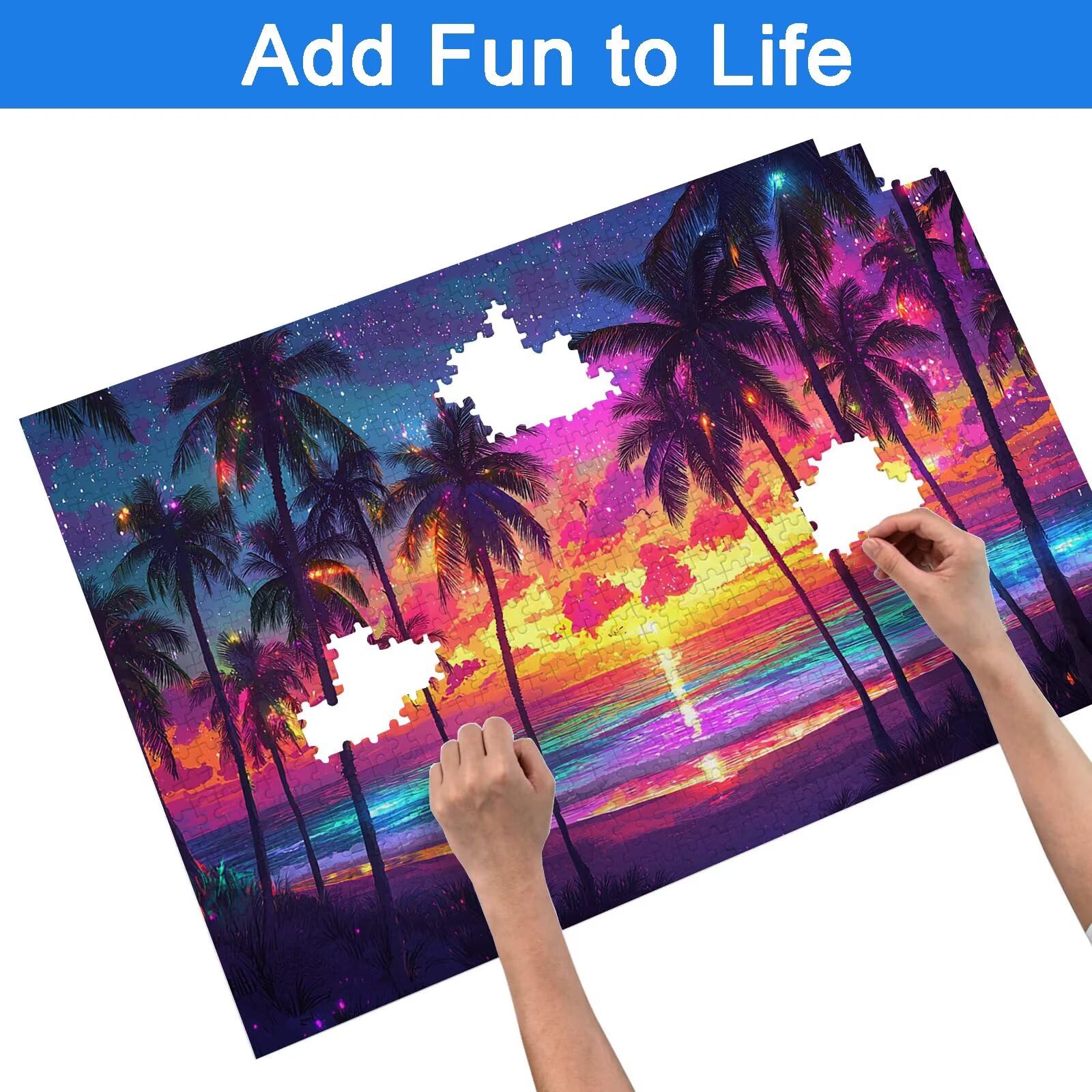 Puzzle 5000 Pezzi Paesaggio, Puzzle Spiaggia 5000 Pezzi Arte per Adulti e Bambini, Misura: 156.5x105.5 cm, Puzzles Legno per Adulti con Squisita Scatola di Imballaggio, per Regalo Donna e Uomo, -9127