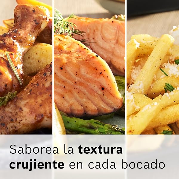 Bosch - Freidora de aire Serie 4 XL, capacidad de 6,1 L, 7 programas. Cocinado más rápido, Negro, MAF462B0, Air Fryer - 5