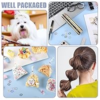 Vista 6 de Juego de bandas de goma y herramientas de peinado: 1500 piezas de lazos elásticos para el cabello con caja organizadora, accesorios para el cabello