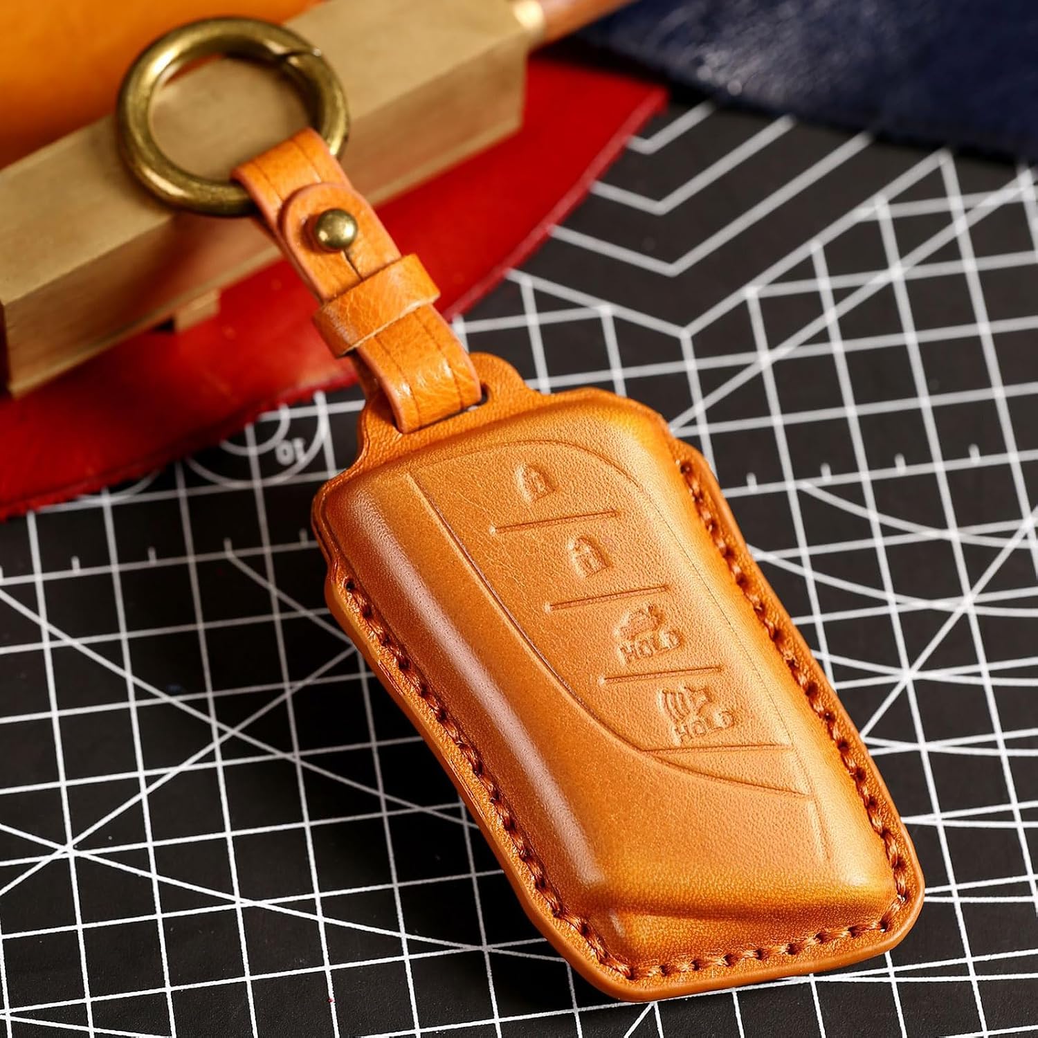 Leather Car Key Fob Cover for Lexus 2021-2026 RX 350 ES LS NX Shell