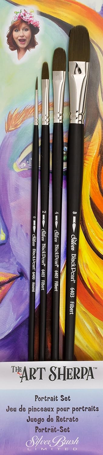 Amazon.com: Art Sherpa Portrait Brush Set 4Pc Set Long 4Pc