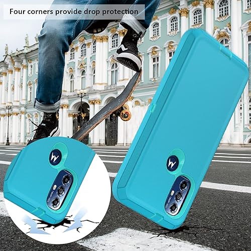 Miniatura 6 de TMIDVFV Funda compatible con Moto G Play 2023  Moto G Power 2022 con funda de clip para cinturón resistente resistente a prueba de golpes protección