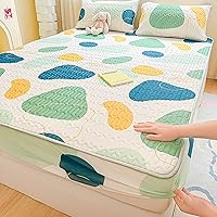 Vista 24 de FCLDESHOP Comfort Hotel - Sábana bajera ajustable de bolsillo profundo, juego de sábanas bajeras y fundas de almohada de seda de hielo de látex