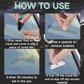 Windshield Crack Repair Kit, 2026 New Premium Windshield Repair Kit, Quick Glass Repair Liquid, for Windshields, Windows, Mirrors and All Glass Crack Types(2pcs)