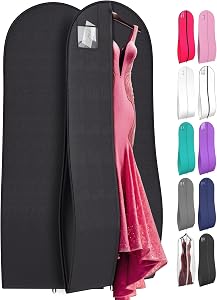Your Bags Dress Bag for Gowns & Formal Dresses - Hanging Garment Bags for Travel Women - 72" Extra Long Garment Bags for Hanging Clothes - Extra Large Wedding Dress Garment Bag - 10" Gusset
