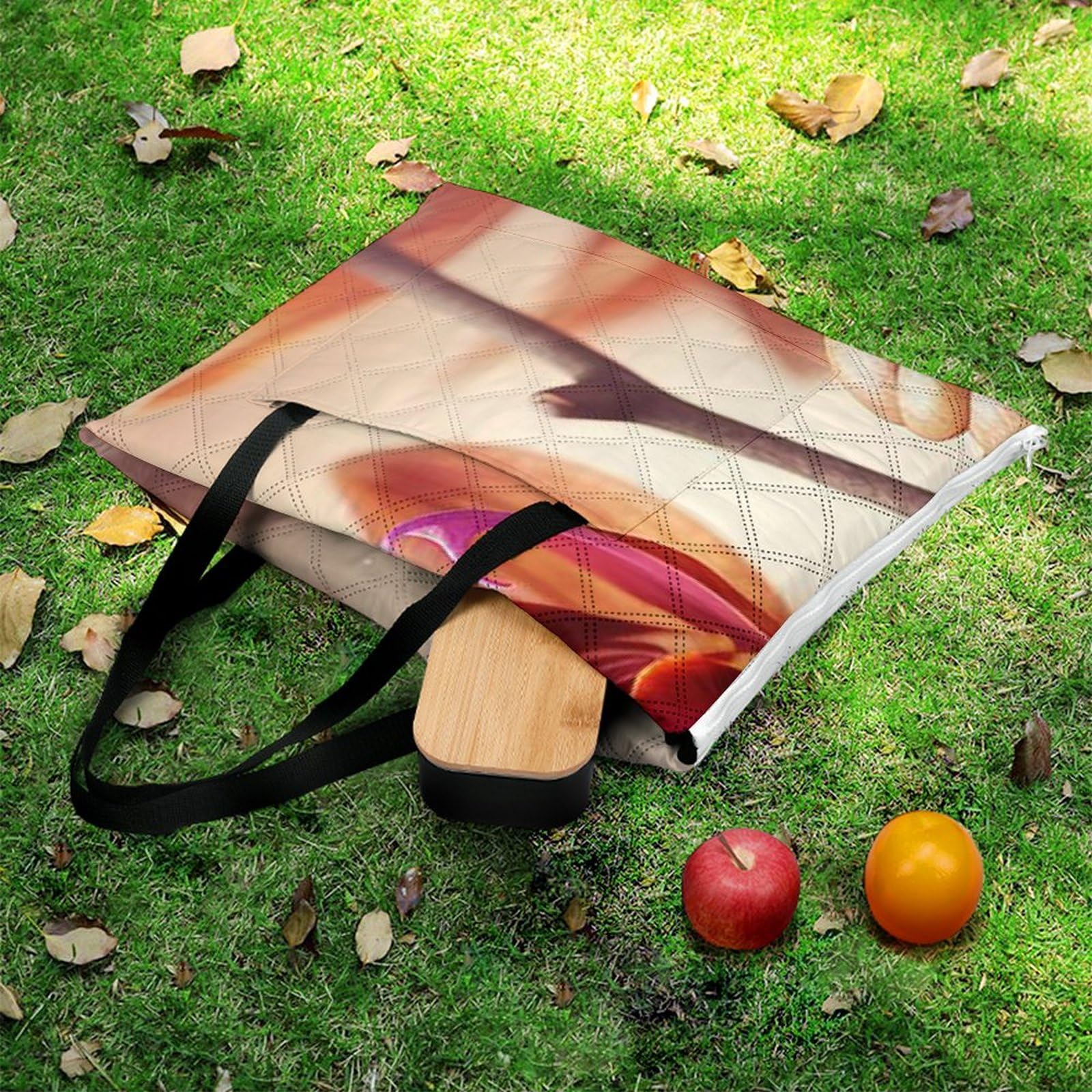 Couverture de pique-nique imperméable et résistante au sable - Orchidée sur fond - Tapis de plage pliable pour le printemps, l'été, le camping, le parc, les voyages