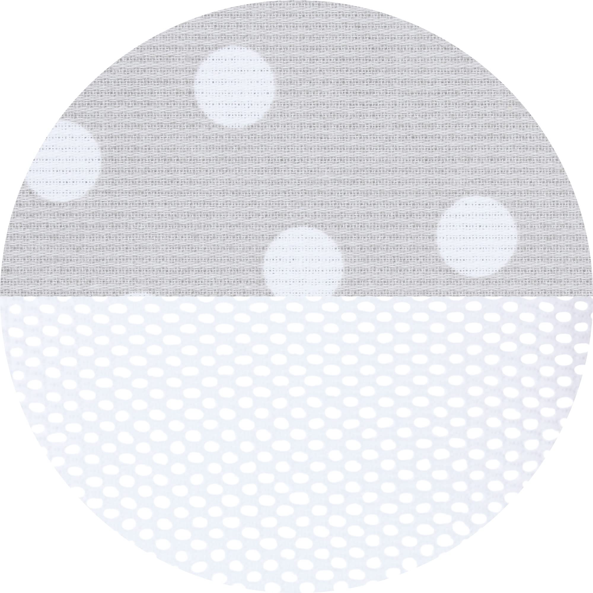 babybay Nestchen Mesh-Piqué / Bettumrandung für Beistellbett / Stoßschutz für Baby Bett, passend für Modell Maxi, Boxspring, Comfort und Comfort Plus, perlgrau Punkte weiß