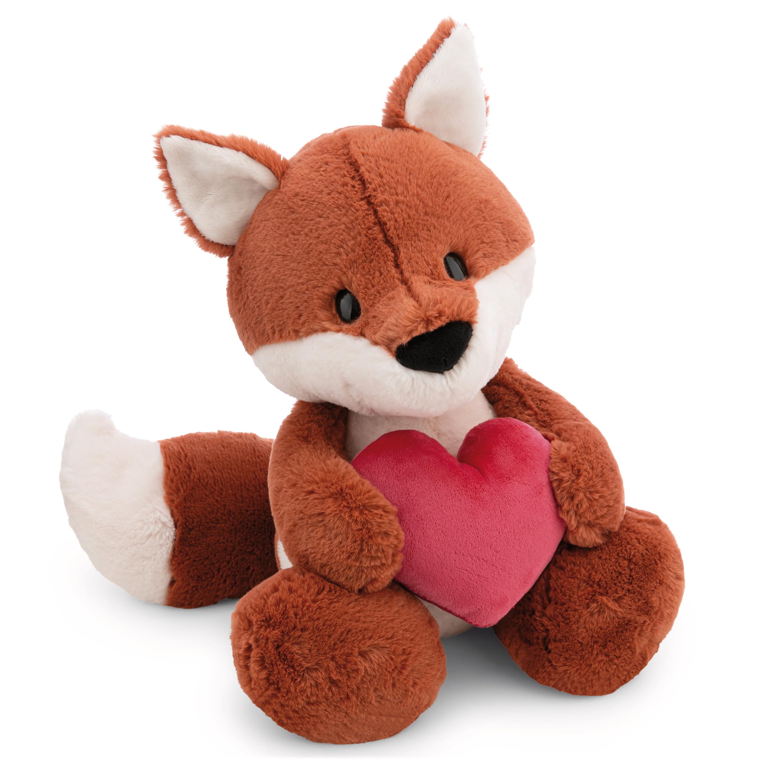 NICI Kuscheltier Love Fuchs Miro mit Herz 50cm - Weiches Stofftier aus Plüsch zum Liebhaben, Knuddeln & Spielen, tolles Geschenk für Kinder & Erwachsene | 63360