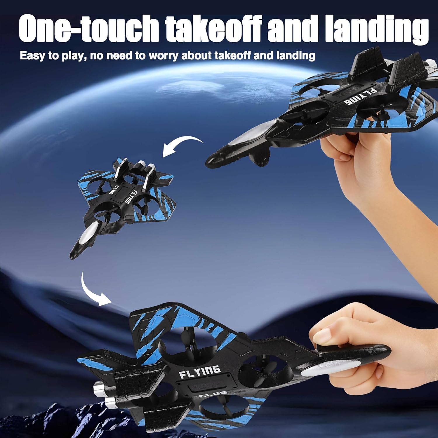 Foam RC Plane for Kids Adults 8-12 12-16, Remote Control Airplane Toys for Boys Kids Beginners, RC Airplane Fighter Jet Helicopter Drones for Kids Adults Birthday Christmas