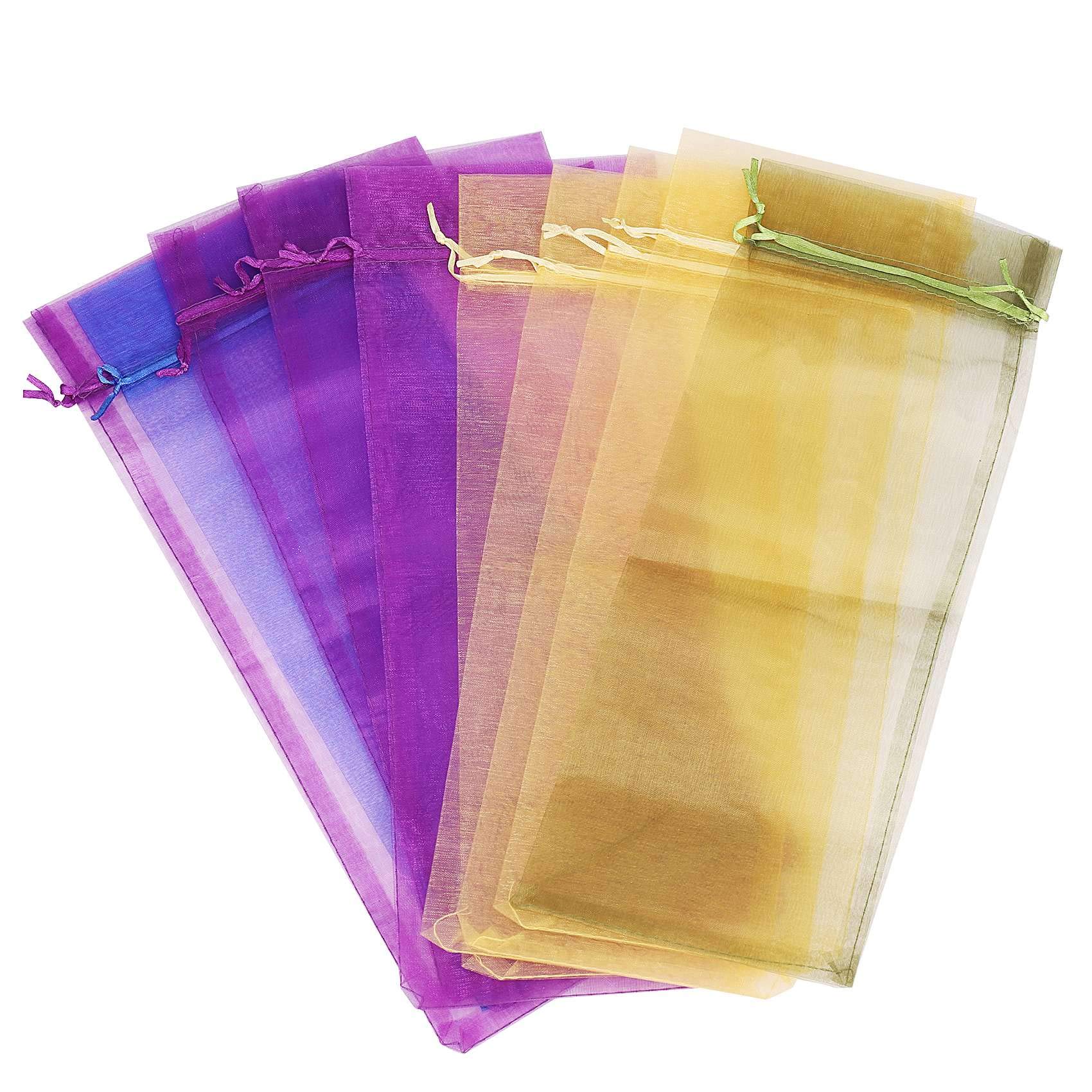 Fangxuee 10 X Sheer Organza Wine Bottle Gift Bags For Present Weddings