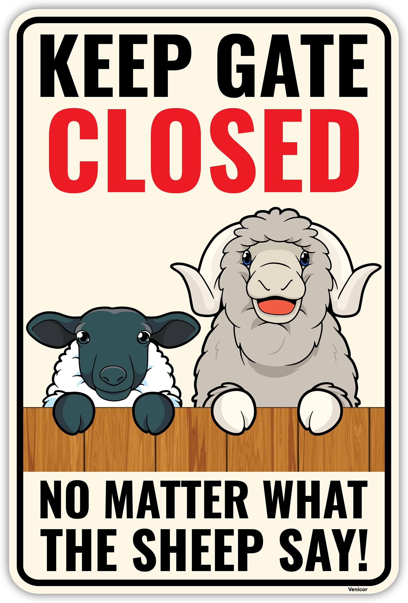 Sheep Keep Gate Closed Sign