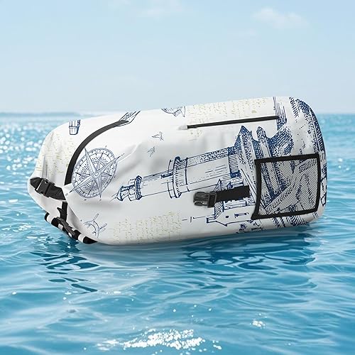 Miniatura 4 de Bolsa seca impermeable resistente para kayak, senderismo, ancla, faro náutico, mochila con cierre enrollable, mochila impermeable para teléfono,