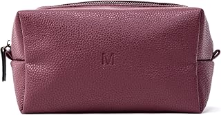 Personalized Makeup Bag,Waterproof Vegan Leather Toiletry Bag,Embossed Name Cosmetic Bag for Birthday Bridesmaids Wedding Gift