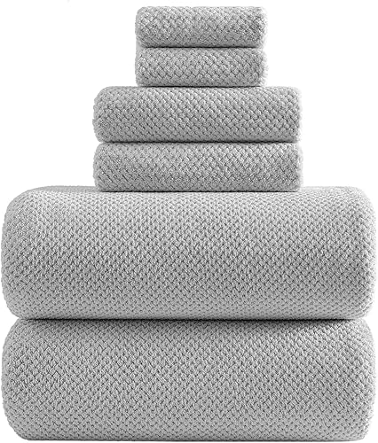 Miniatura 21 de YTYC Toallas, toallas de baño de gran tamaño de 39 x 78 pulgadas para adultos, toallas de baño de lujo, juegos extra grandes para baño, microfibra