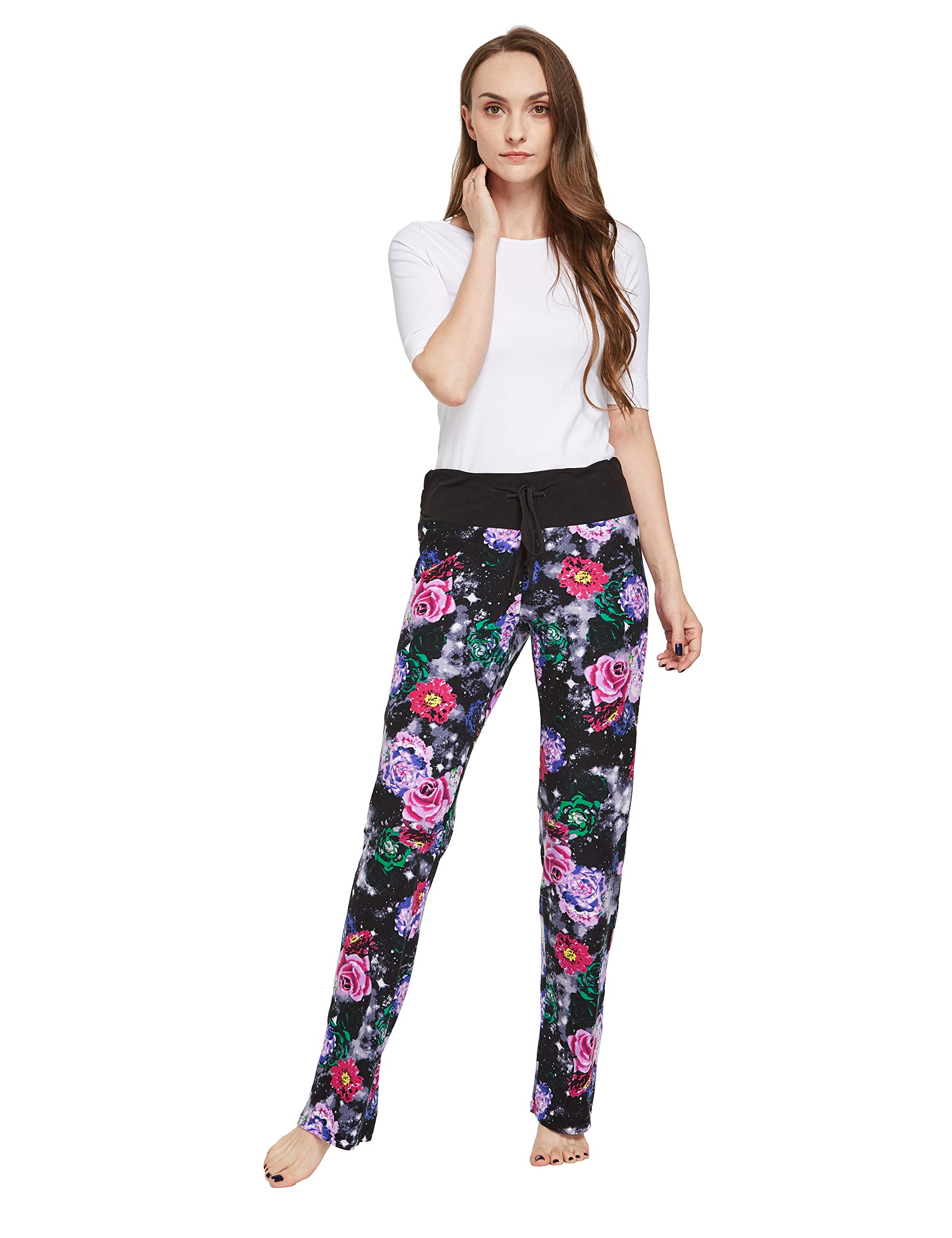 CYZ Womens Casual Stretch Cotton Pajama Pants Simple Lounge Pants