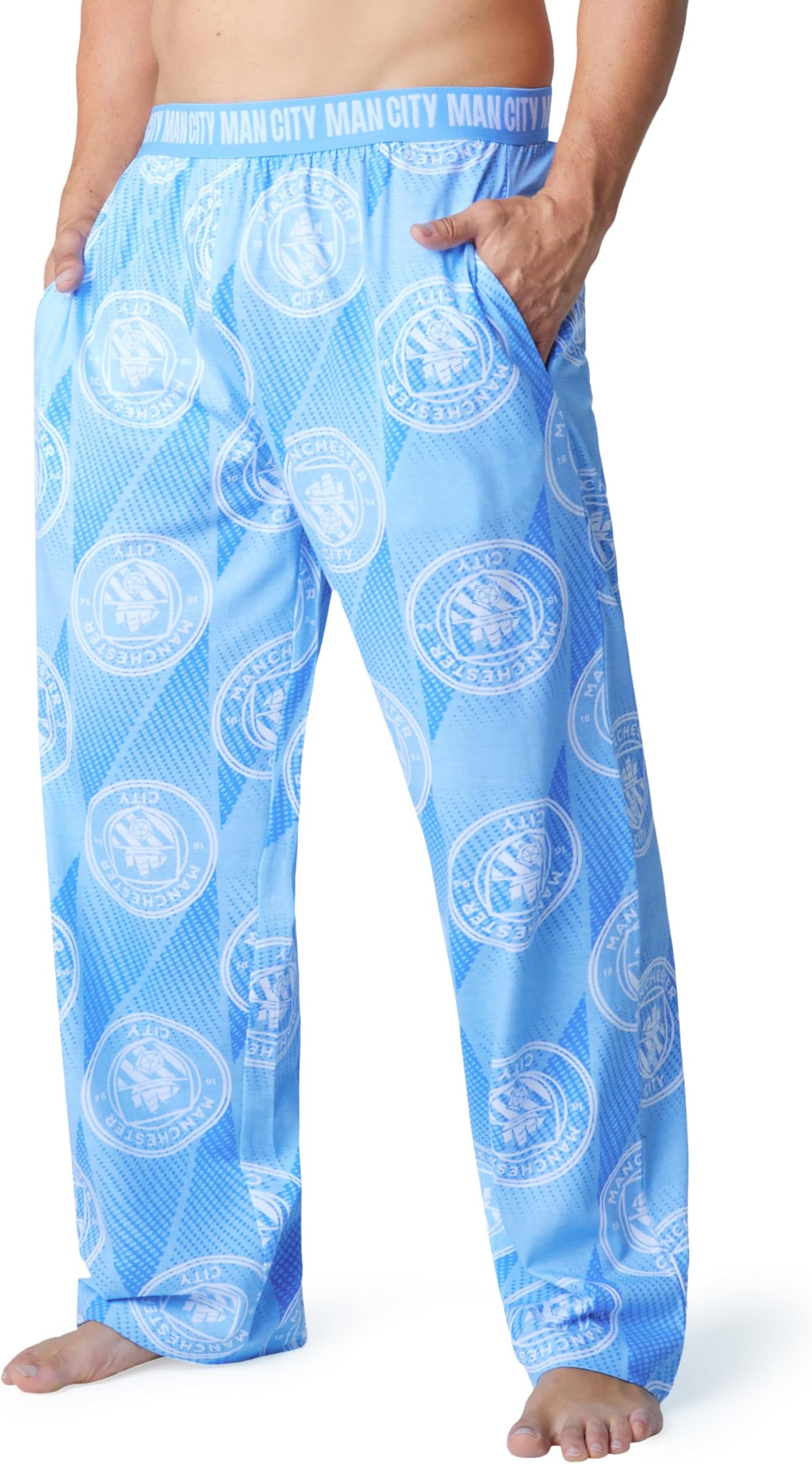 Manchester City F.C.Manchester City FC Mens Pyjamas Comfy Nightwear Pyjama Bottoms Men Teenagers Lounge Wear Cotton PJs Man City Gifts for Men