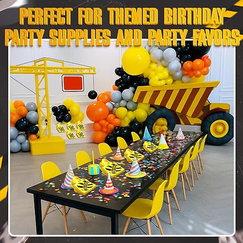 Miniatura 6 de Suministros de fiesta de cumpleaños de construcción, 12 decoraciones de fiesta en construcción, minibolsas de lona no tejidas con asas, bolsas de
