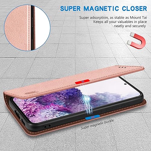 Miniatura 119 de ZZXX Funda tipo cartera para Samsung Galaxy S20 con bloqueo RFID, soporte de ranura para tarjetas, funda protectora de cuero magnético fuerte
