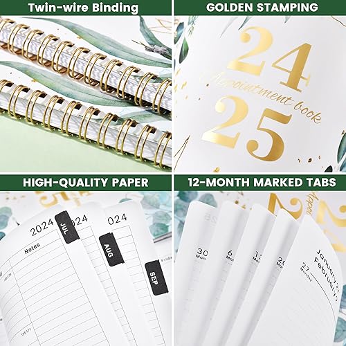 Miniatura 6 de Agenda 2024-2025  Julio 2024  Junio 2025, 2024 Calendario de 12 meses, 8 x 10 pulgadas, agenda académica 2024 con pestañas marcadas + papel grueso +