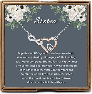 Sisters Gift from Sister, Best Sister Necklace for Sister, Sister Birthday Gifts For Sister, Perfect Big Sister Little Sister Soul Sister Sister In Law Gift From Sister
