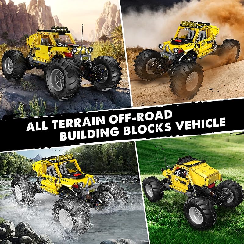 Mould King 18021 Technic Terepjáró Építőkészlet APP Távirányítóval, 4x4 RC Buggy Motorokkal Felnőtteknek (1120 db)