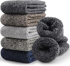 SIMIYA Merino Wool Socks Men Women Winter Socks Warm Socks 5 Pairs | Thick socks thermal socks men's breathable wool socks men and women for outdoors, hiking, camping, leisure
